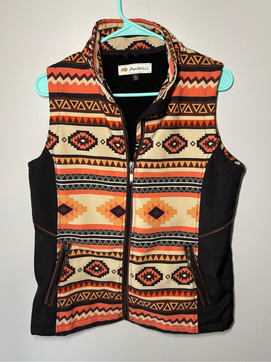 Montanaco Jackets & Blazers - Montana Co Womens Small Aztec Southwestern Fleece Lined Vest Geometric